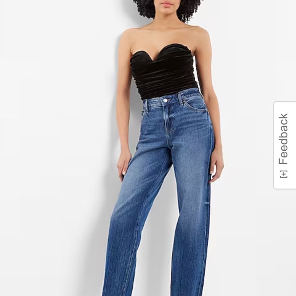 NWOT Express Body Contour Velvet Corset Top